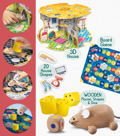 Lisciani Drvena kućica za miša Montessori Baby