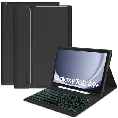 Tech Protect Futrola + Tastatura za tablet Galaxy Tab A9+ Plus, Crna