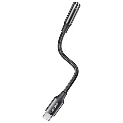 Usams Audio adapter kabl US-SJ599, USB-C na 3.5mm, AU16, Crni