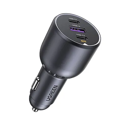 UGreen Auto punjač, 130W, 3 porta, Crni
