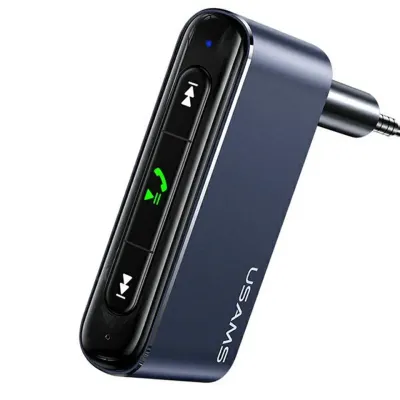 Usams Mini audio adapter za automobil US-SJ519, 3.5DC, BT5.0, Crni