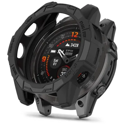 Tech Protect Maska za pametni sat Garmin Fenix 7X / 7X Pro Defense Air, Crna