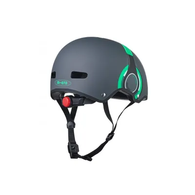 Micro Kaciga ABS, Headphone, Sivo-zelena