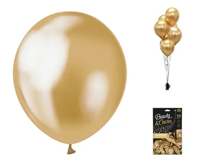 Balon Beauty&Charm CB-ZLT5, 33cm, 50 komada, Zlatna boja