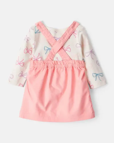 Carters Komplet za bebe, Treg Haljina, Majica i Hulahopke, 1T567310, Roze-bijeli