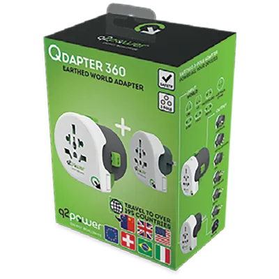 q2power, Adapter, Strujni, Set, Univerzalni + EU, QDAPTER 360