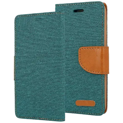 AMA Europe, Futrola za mobitel Samsung J7 2017, tamno zelena, Canvas Case Galaxy J7 dark green