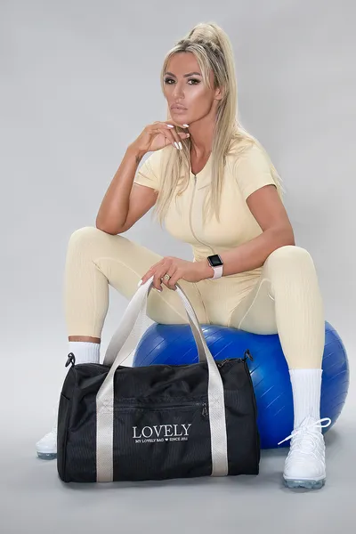 Lovely Bag Sport Bag - Maxi Crno/Bež Sportska Torba