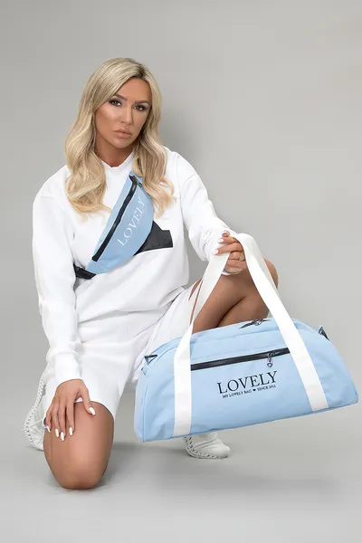 Lovely Bag Sport Bag - Medium Svijetlo Plavo/Bijela Sportska Torba
