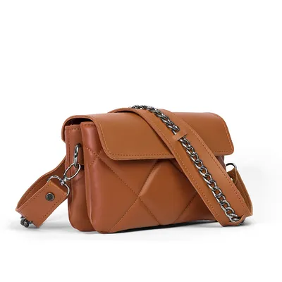 Lovely Bag Xenia Baby - Svijetlo Smeđa Torba, Crni Metal