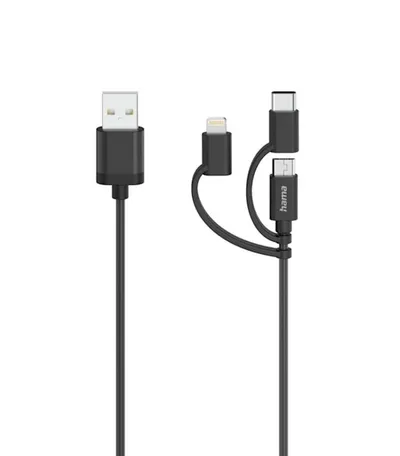 Hama USB kabl, 3u1, Mikro USB, Kabl sa adapterom