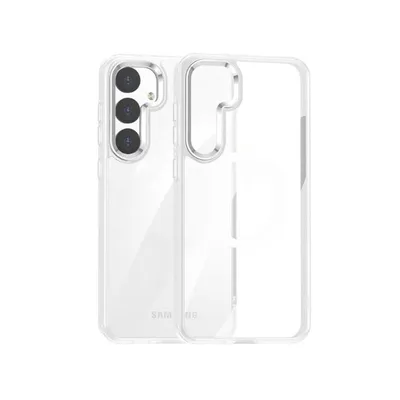 Maska za mobitel Magnetic za Samsung S24 Plus, 360°, Staklena, Srebrna boja