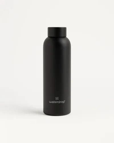 Waterdrop Čelik boca, 600ml, Crna