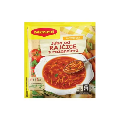 Maggi Juha, Paradajz bistra s rezancima, 62 g