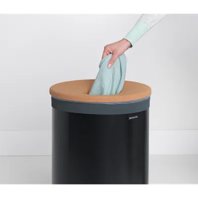 Brabantia Korpa za veš Cork Lid, 60 L, crne boje