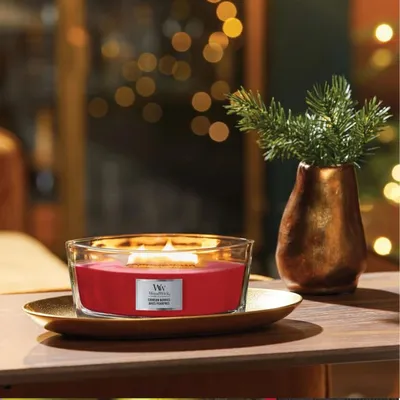 WoodWick Mirisna svijeća Classic Crimson Berries, elipsa