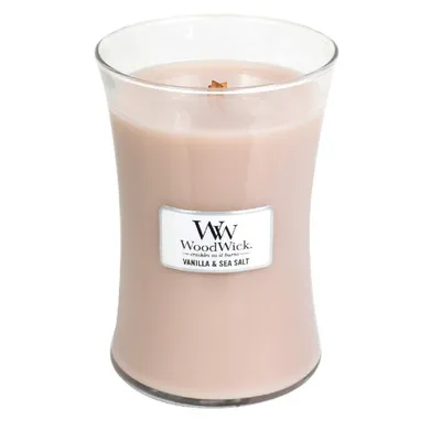 WoodWick Mirisna svijeća Classic Vanilla & Sea Salt, velika