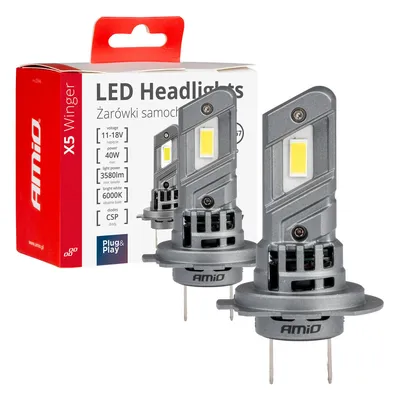 Amio, Sijalice CREE LED, 12 V, H7/H18, 6000 K, 40 W, Canbus (bez balasta) 03946