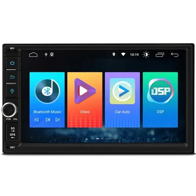 Radio za auto Android 2 DIN 7″ sa gumbom 2+32GB - GPS, Bluetooth, FM Radio, Crni