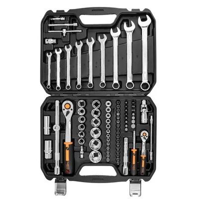 Neo Set nasadnih ključeva 10-058, 1/2" 1/4", 82 kom