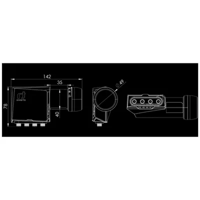 Inverto LNB Quattro IDLP-QTL413-PREMU-OPN, šum 0,2 dB, DVB-S2 HD-UHD