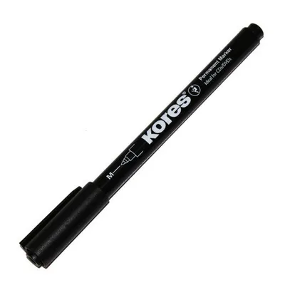 Marker permanent za CD crni KORES