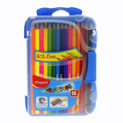Maped Drvene bojice, PVC kutija, 15 komada