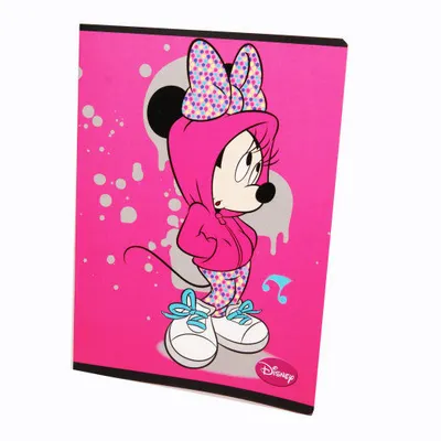 Disney Sveska Minnie, Meka korica, A5, 54 lista, Karo linije, Roze