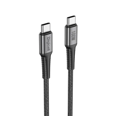 Digicell Kabl Dynamic Braided Type C to C 60W, Crni