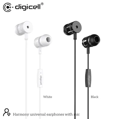 Digicell Univerzalne slušalice sa mikrofonom Harmony, Crne