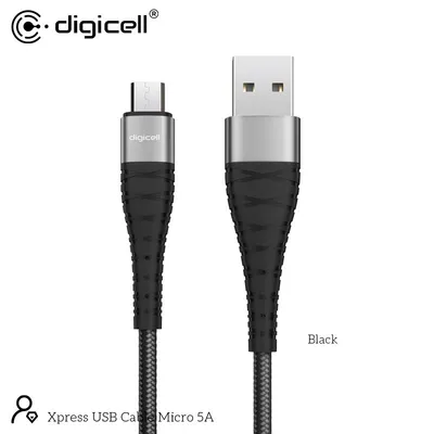 Digicell Xpress USB kabl Micro 5A, Crni