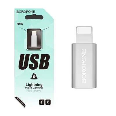 Borofone Micro to Lightning Adapter BV5, Bijeli