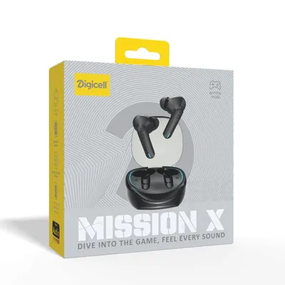 Digicell Bežične slušalice Mission X TWS ENC, Crne