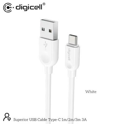 Digicell Superior USB kabl Type-C 2m 3A, Bijeli