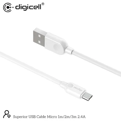 Digicell Kabl Superior USB Micro 3M 2.4A, Bijeli