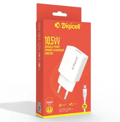Digicell Punjač Spark set micro 2.1A, Bijeli