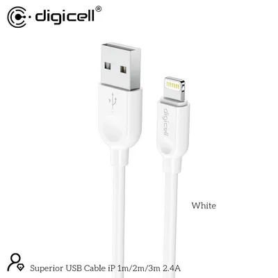 Digicell Superior USB Kabl Lightning 2m 2.4A, Bijeli