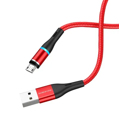 Borofone Magnetni USB kabl Micro  BU16, Crveni