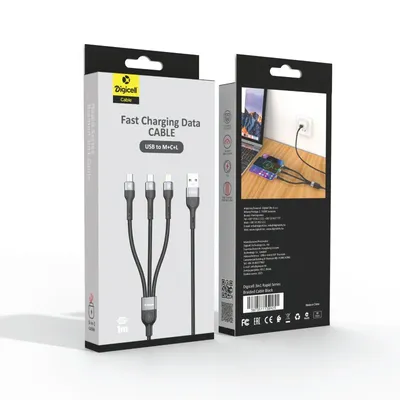 Digicell  Kabl 3u1 Rapid Series Braided