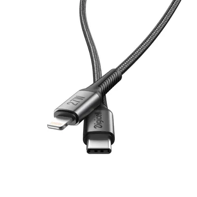 Digicell Kabl Dynamic Braided Lightning to C 27W, Crni