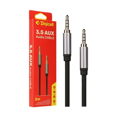 Digicell Aux kabl 2m, Crni