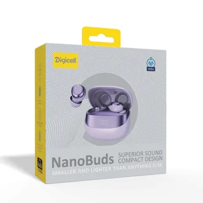 Digicell Bežične slušalice NanoBuds TWS, Ljubičaste