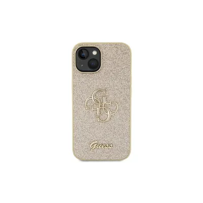 Guess Maska sa šljokicama za iPhone 15 Pro, Zlatna