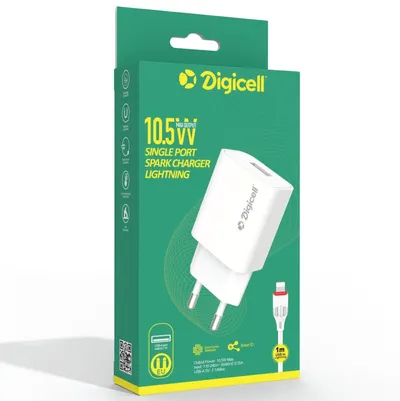 Digicell Punjač Spark set lightning 2.1A, Bijeli