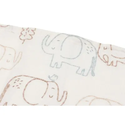 Jollein Set od 3 Muslin pelene Elephant Tales, Bijele