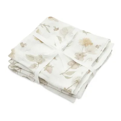 Jollein Set od 2 Muslin pelene Dreamy Mouse, Bijele