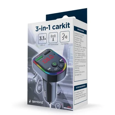 Gembird Bluetooth FM transmiter BTT-05, Sa USB punjačem