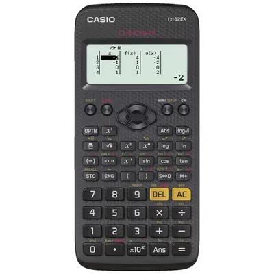 Casio Kalkulator FX-82CEX, Školski, 379 Fn, Solarno / Baterijsko Napajanje, Crni