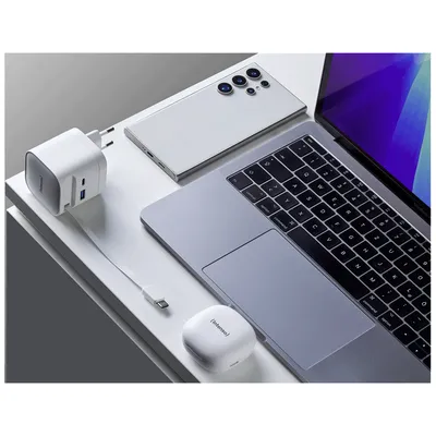 Intenso Punjač Power adapter w65acic gan white, Kućni, Type c kabel, Brzi, 1xusb-a, 1xusb-c, 65W, Bijeli