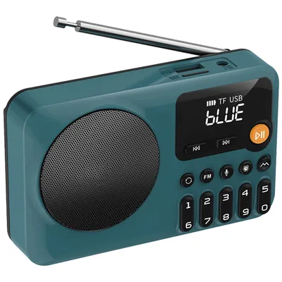 Meanit Zvučnik bežični B6, FM radio, Bluetooth, USB, TF card, Plavi